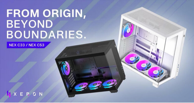 XERON Launches NEX C53 and NEX C33 Panoramic Cases for Gaming Builds